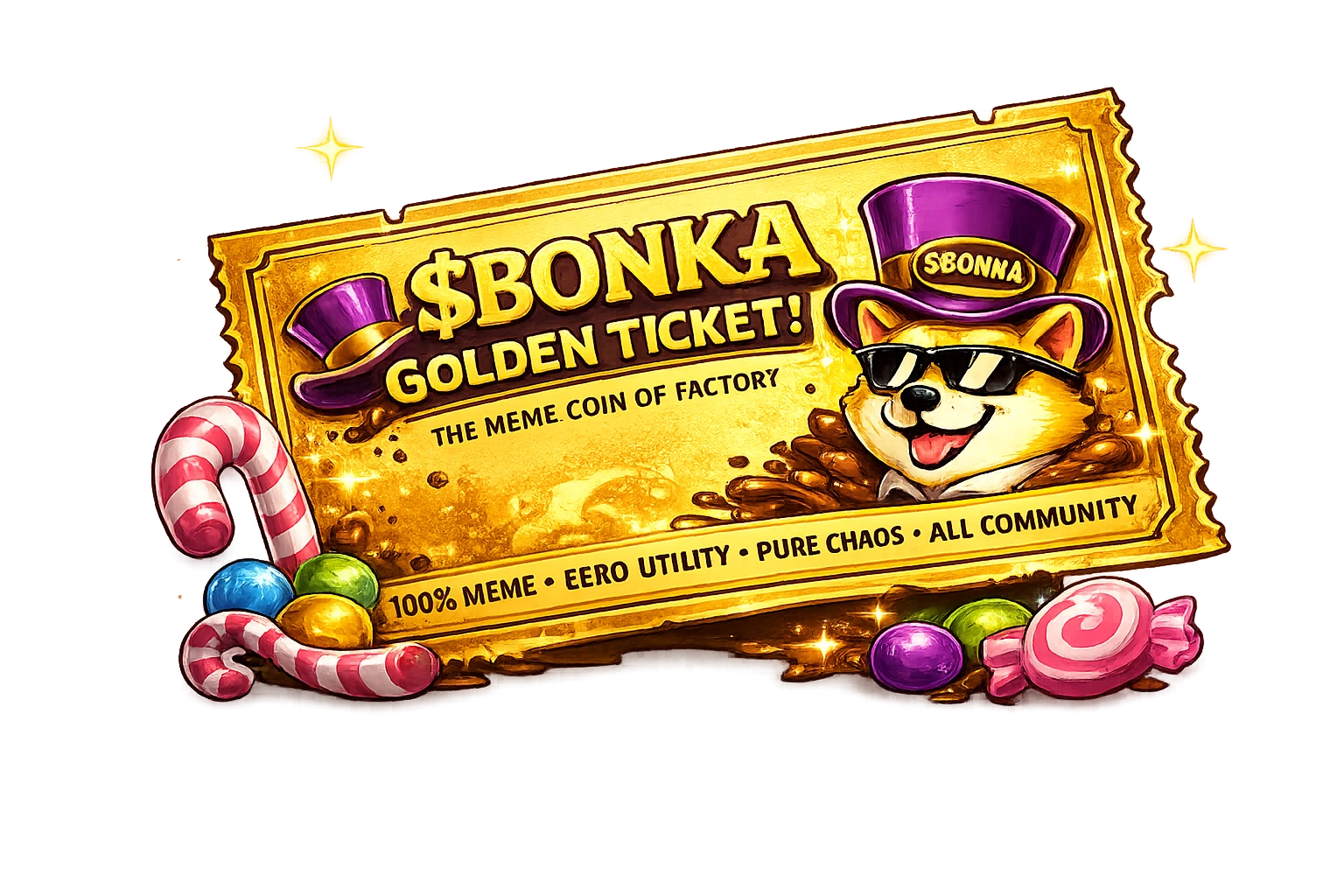 $BONKA golden ticket artwork